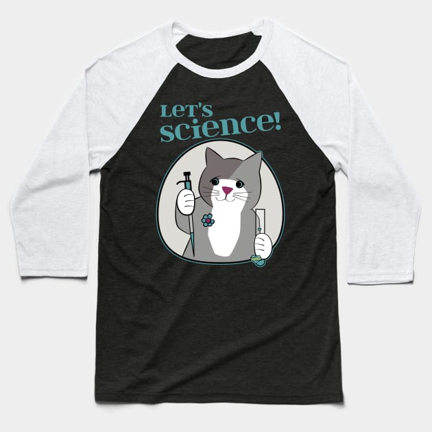 Let's Science Cat Baseball T-Shirt by Sue Cervenka